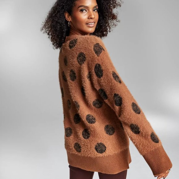 Ade Samuel for INC Polka-Dot Boyfriend Cardigan XS - Picture 4 of 16